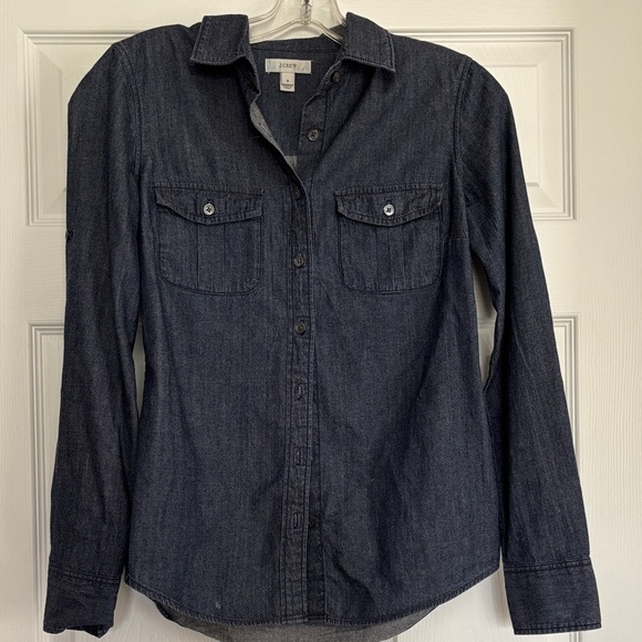 J. Crew Tops - J. Crew Indigo Denim Long Sleeve Shirt